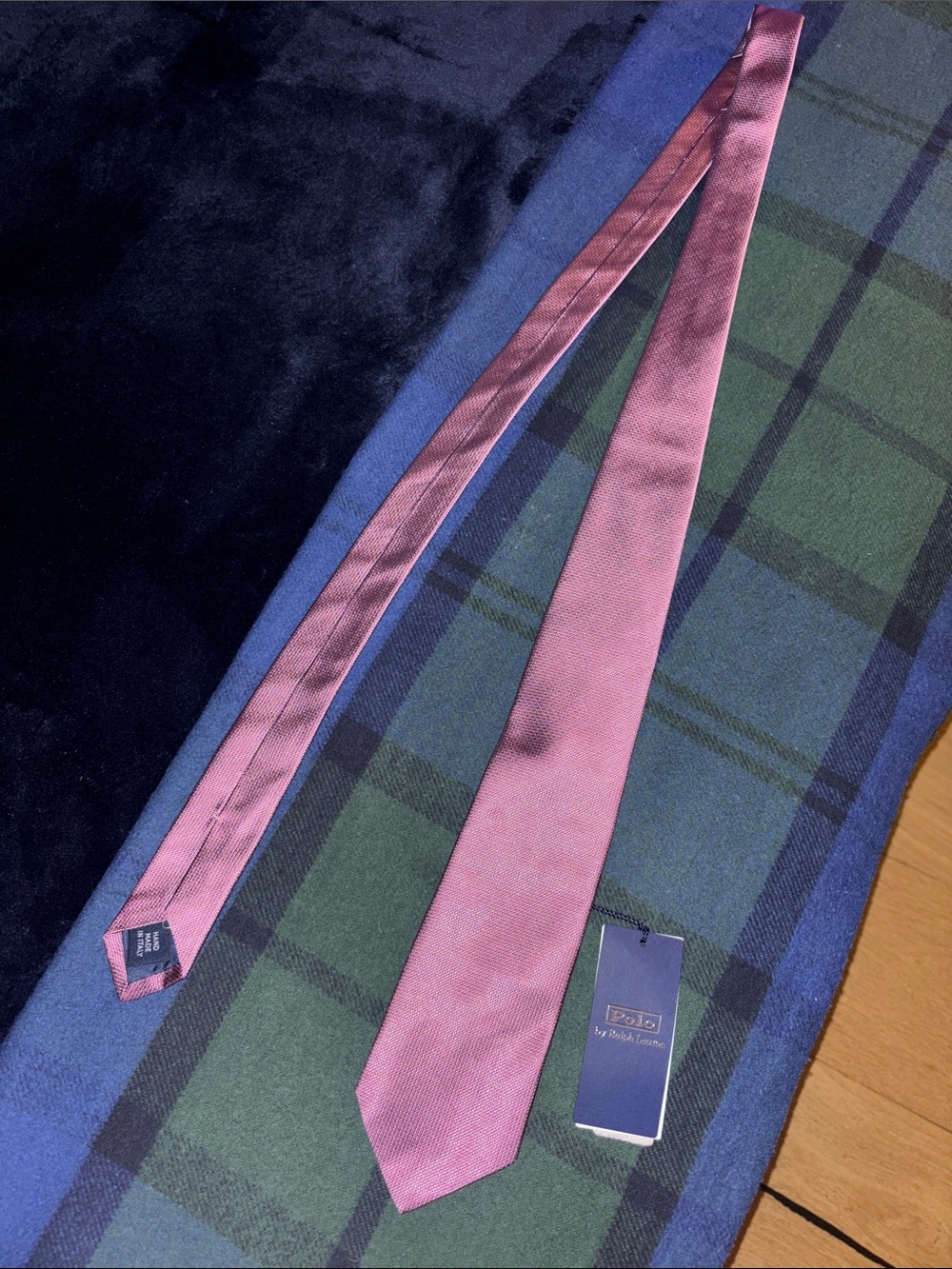 Polo Ralph Lauren, silk pink tie made in Italy